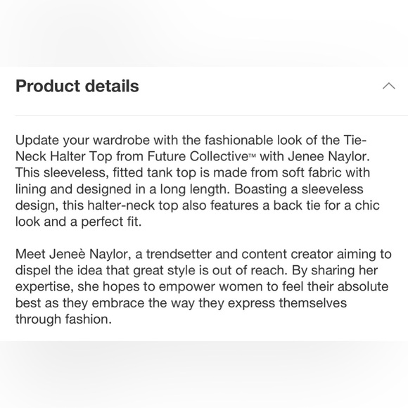 Jenee Naylor Future Collective Fitted Tank - Picture 4 of 8